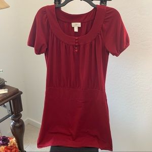 Ann Taylor Loft Maroon Dress S
